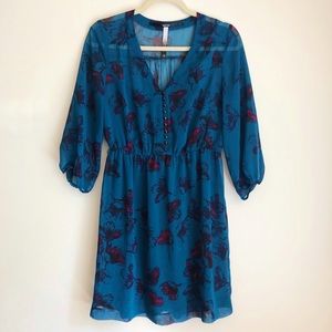 Teal Pattern Dress